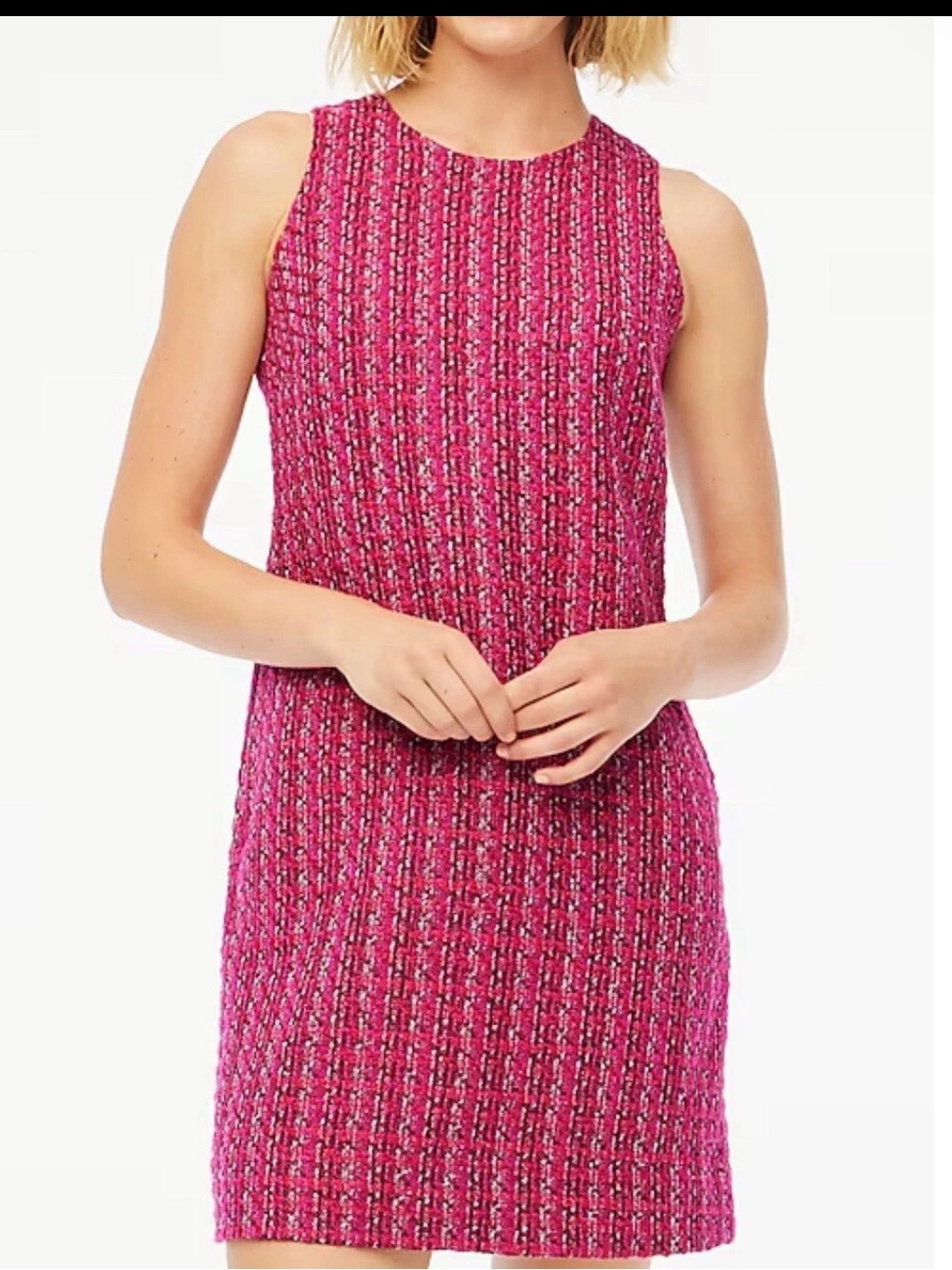 J. Crew Tweed Shift Dress - Berry PINK NWT sz00